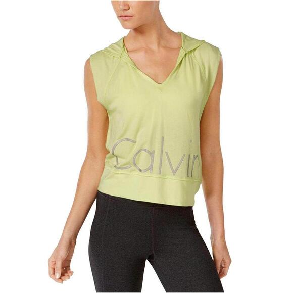 Calvin Klein Womens Performance Logo Hooded Tank Top Size S - Picture 1 of 2